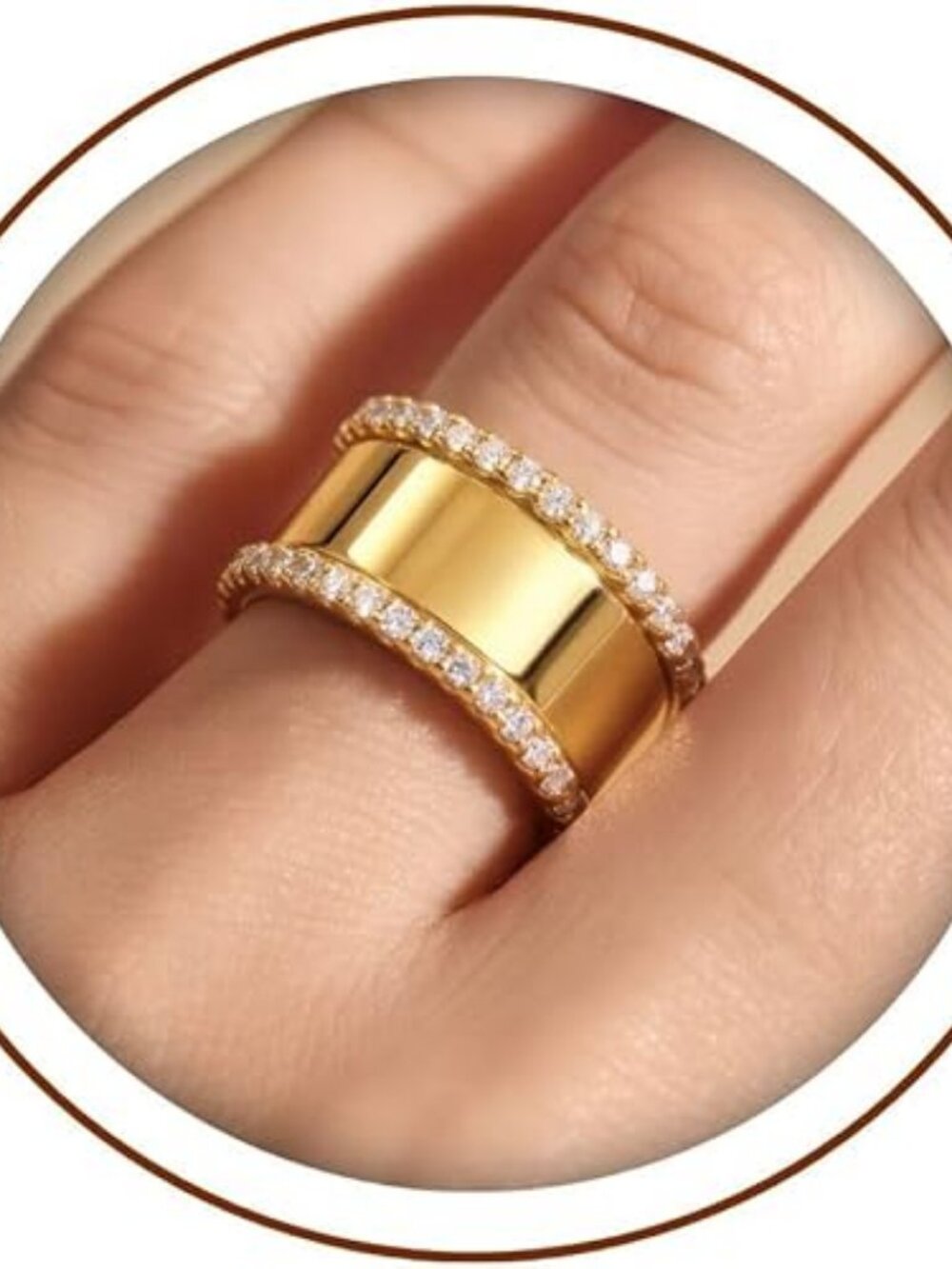 3-Pack Stacking Rings for Oura Ring Gen 3/4 18K Gold CZ Stackable Bands